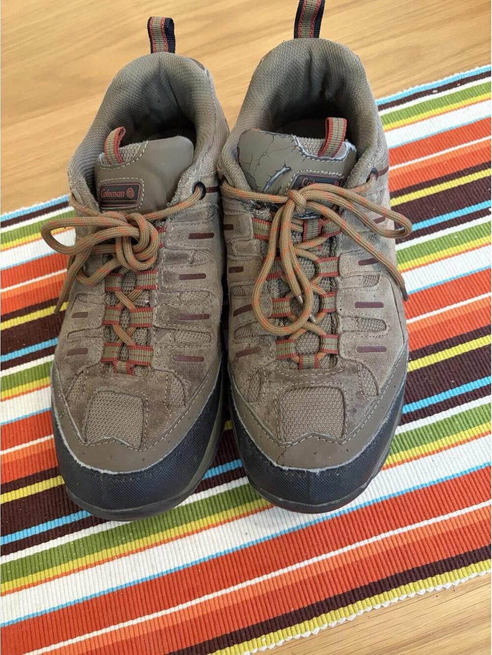 Coleman Men's Up-Hill Brown Low Hiking Boot Size 9 Medium Leather